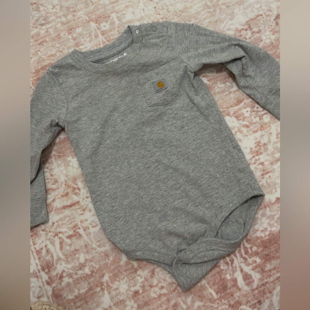 Carhartt Heather Gray Baby Onesie